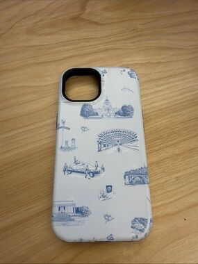 DC Toile Blue & White iPhone 15 Case - Katie Kime
